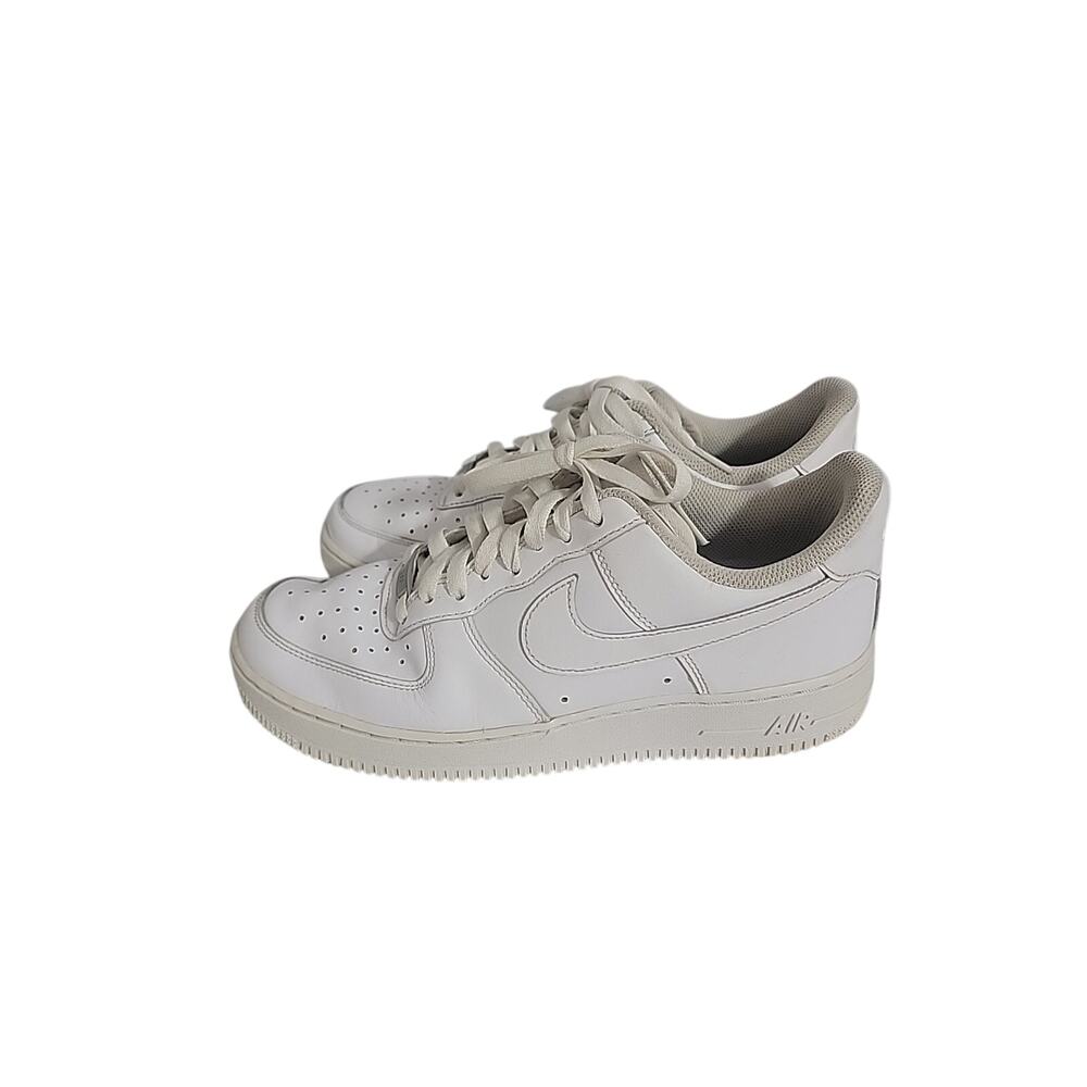 Nike Air Force 1 Low‎ Men's White Tennis Shoe White Size 8 M Leather